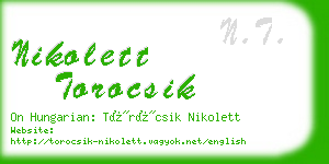 nikolett torocsik business card