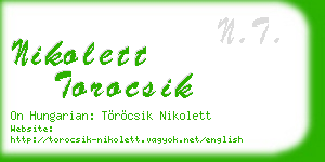 nikolett torocsik business card